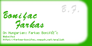 bonifac farkas business card